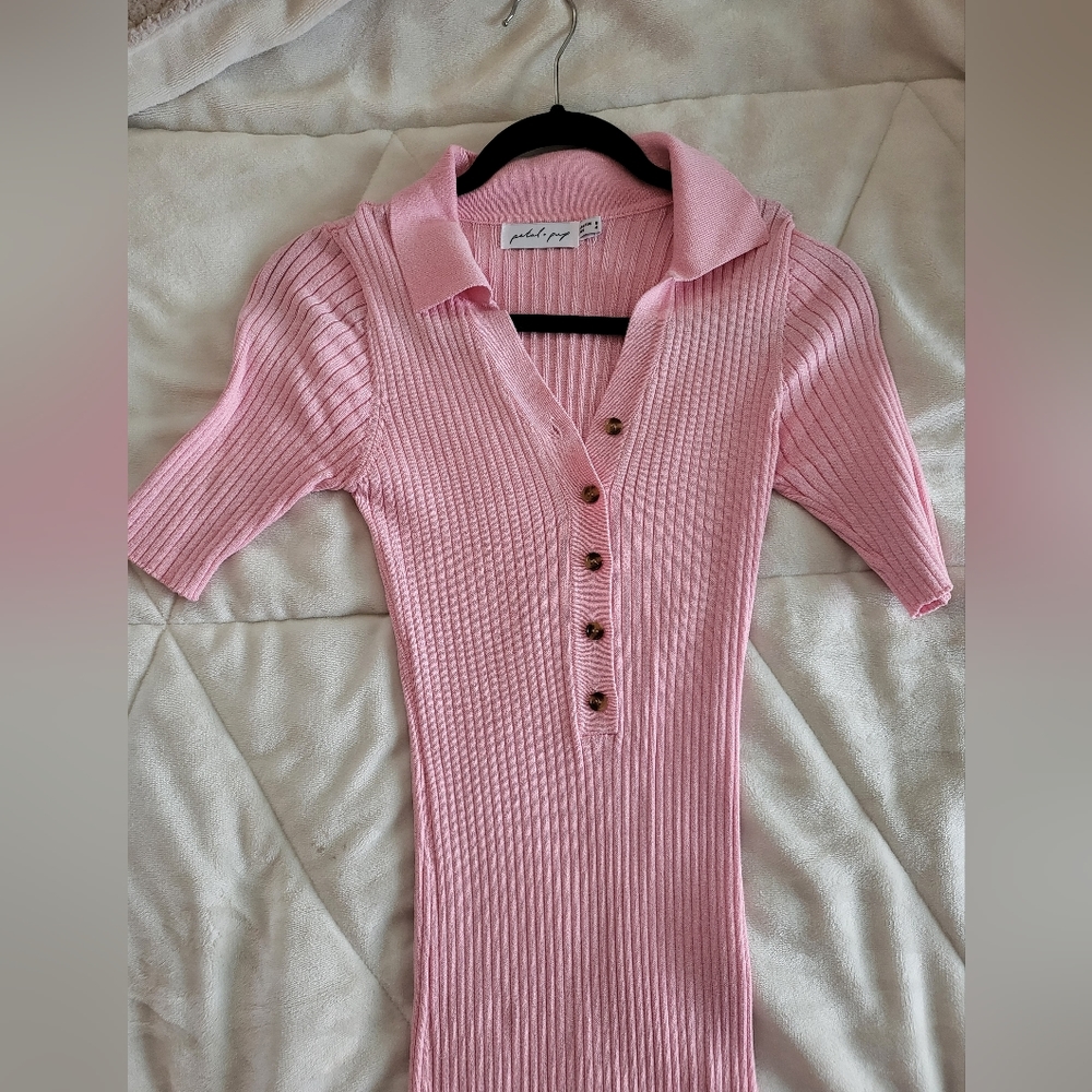 Petal and pup pink collared dress